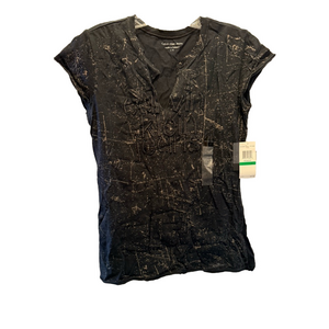 Calvin Klein Jeans Black Speckled Logo Short Sleeve Tee